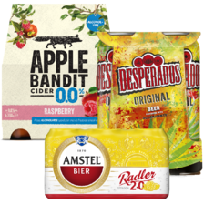 Amstel radler 2.O%,
Apple Bandit of Desperados